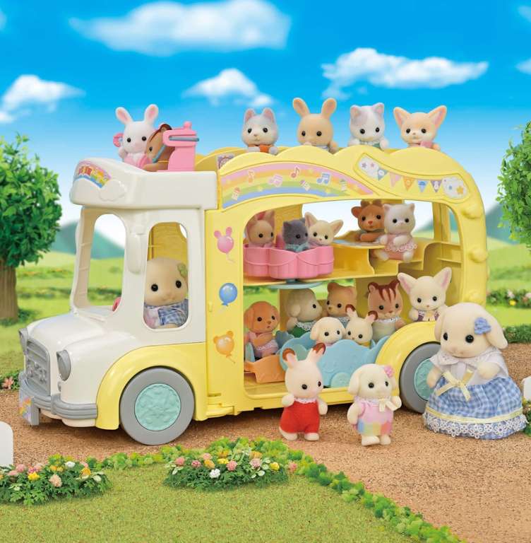Sylvanian Families Rainbow Fun Nursery Bus Set