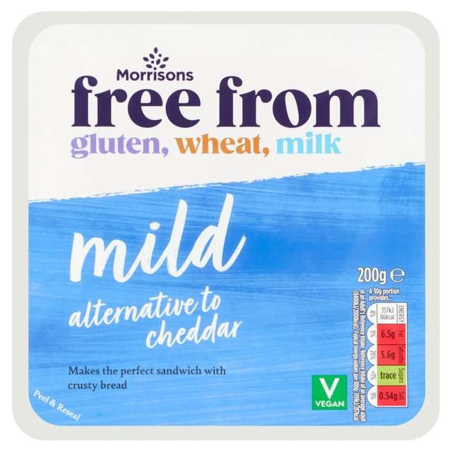 Morrisons Free From Mild Cheddar 200g 90p @ Morrisons Ty Glas, Cardiff