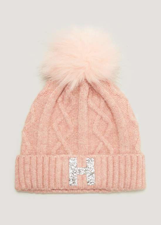 Girls Pink Alphabet Bobble Hat (3-6yrs) for £3 + free collection @ Matalan