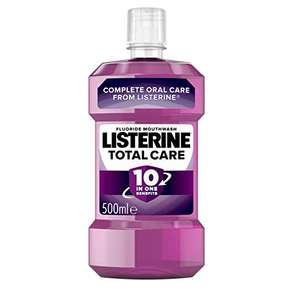 Listerine Total Care Mouthwash, 500 ml, Clean Mint £2.40 (£2.04 with s&s, potentially less) @ Amazon
