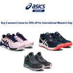 Get 25% Off When You Buy Two Items For International Women's Day (+ Possible Extra 10% off) + Free Delivery for members - @ Asics Outlet