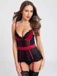 Empress Red Satin and Lace Basque Set £12 With Code + Free Delivery (Other Items / Links in OP) @ Lovehoney