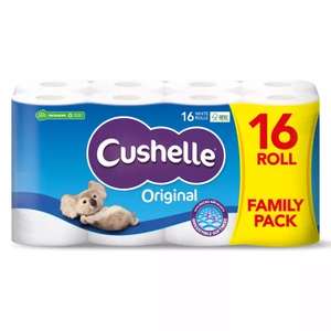 Cushelle White Toilet Roll, 16 Rolls for £8.50 @ Asda