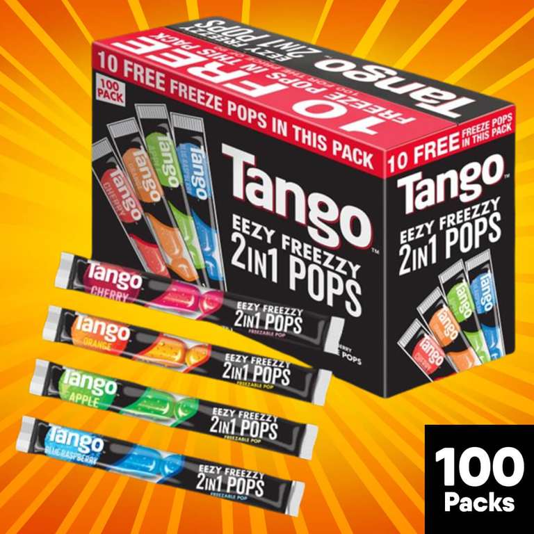 Tango Eezy Freezzy 2 In 1 Ice Pops 100 x 75ml (BBE 21/04/2024) (Minimum Spend Per Order £25)