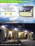 (4 Pack) Upgraded 318LED Solar Security Lights Outdoor Motion Sensor IP65 Waterproof 3 Lighting Modes Sold By HiLiantEU FBA