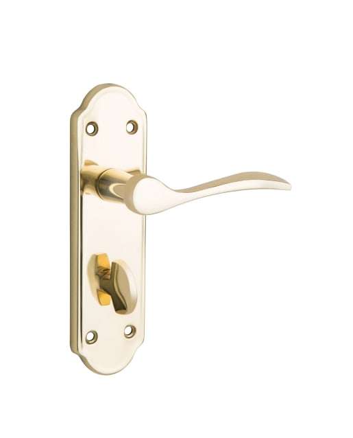 Wickes Romano Bathroom Door Handle - Polished Brass 1 Pair £5 +Free Click & Collect (Limited Stock) @ Wickes