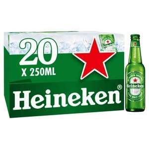 Heineken Premium Lager Beer Bottles 250ml x 20 - 2 Packs for £20 @ Asda
