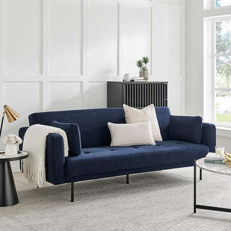Hudson Click Clack Sofa Bed - Green or Navy - With Marketing Email Sign-up