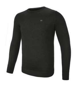 Calvin Klein Crew Neck Sweater Black (Small or Medium) - £7.50 with code + £3.95 delivery at County Golf