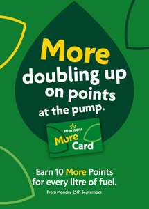 Earn 10 More Points (x2) For Every litre of fuel