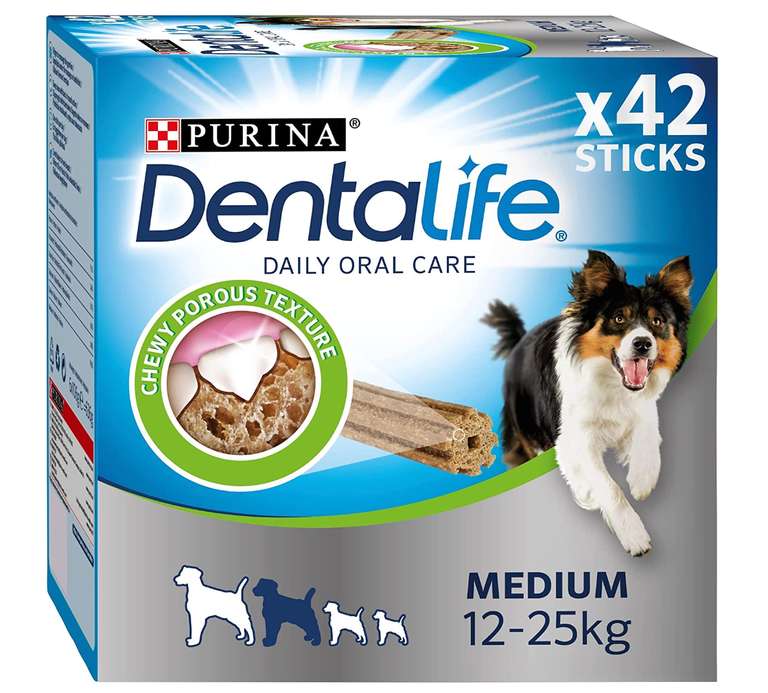 DENTALIFE Medium Dog Treat Dental Chew 42 Stick £7.52 / poss 20% £4.89 subscribe and save first orders @ Amazon