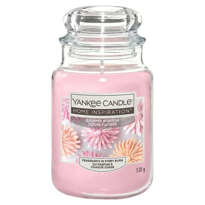 Yankee Candle Home Inspiration Scented Candle - Sugared Blossom, 538g 150 Hours Burn Time - Minimum Order £20