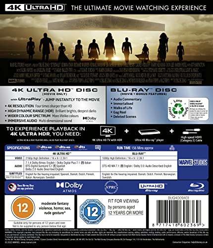 Marvel Studios Eternals 4K Ultra-HD [Blu-ray]