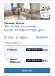 Haven Bronze Caravan Thorpe Park for 6 people 4 nights, Mon 20-24th March including passes - £59 @ Haven