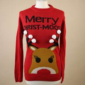 Ladies 3D Xmas Moose/Knitted Sequin Elf Jumper £8.99 with codes @ TJC