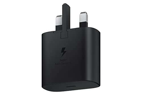 Samsung Original 25W USB-C Wall Plug Charger (w/o cable), Black - £10.98 @ Amazon