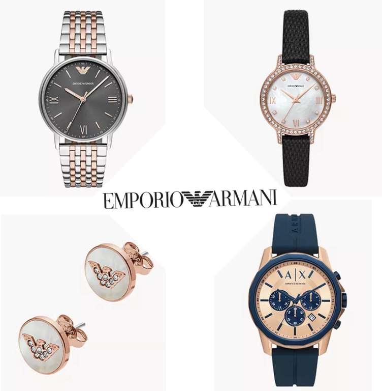 Save Big on Armani & Emporio Armani Watches & Jewellery at Watch ...