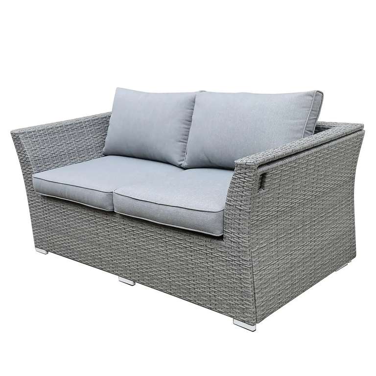 Bambrick 6 Seater Grey Rattan Garden Sofa Set £412.50 Delivered