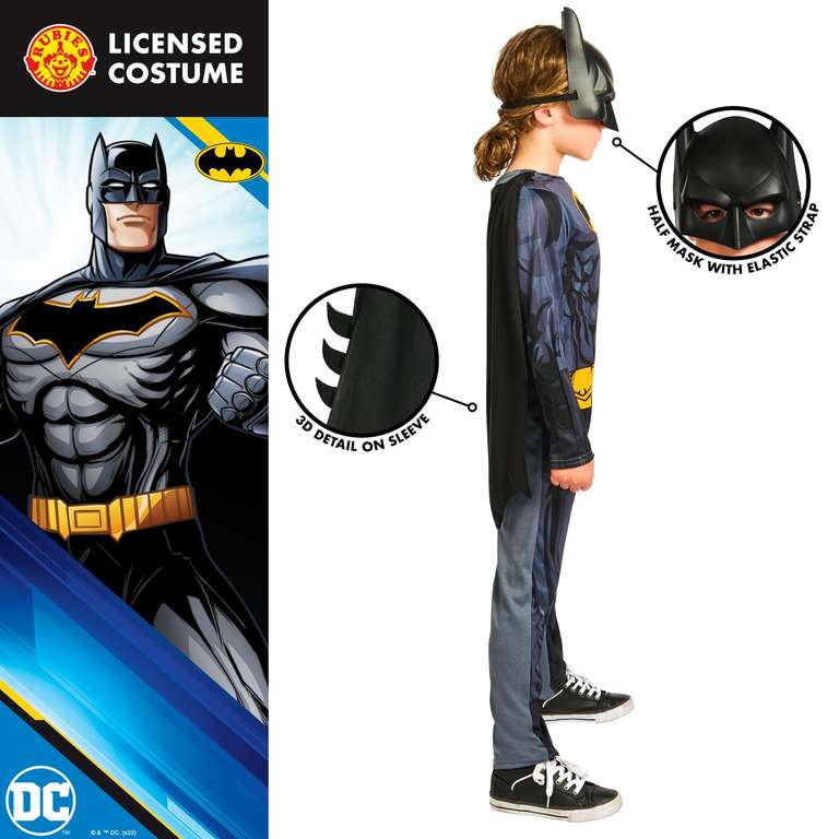 Rubie's Batman Kids Costume - Official Dress-Up Set With Cape & Mask - View #7