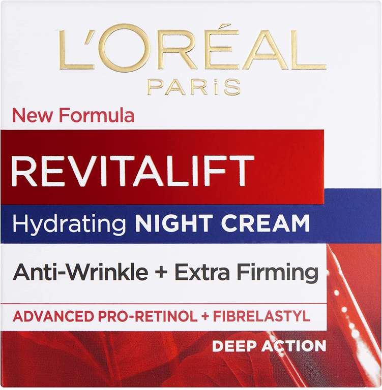 L'Oréal Paris Revitalift Night Cream Face Moisturiser With Pro Retinol Anti Wrinkle & Firming 50ml £6.49 Amazon