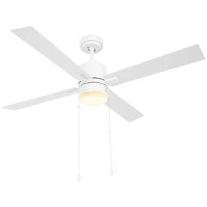 HOMCOM Ceiling Fan with Light, 130cm Flush Mount with 4 Reversible Blades - with code - Sold by MHSTAR