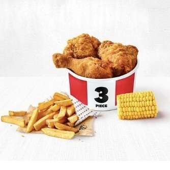 3 pc original chicken, fries & side £3.99 via app (pickup) / 8 mini fillets free (delivery only - min spend £10 & del fee applies) @ KFC