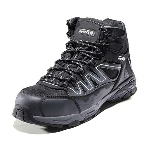 NORTIV 8 Mens Safety Boots With Fiberglass Toe Cap - Sold by dreampairsEU / Amazon