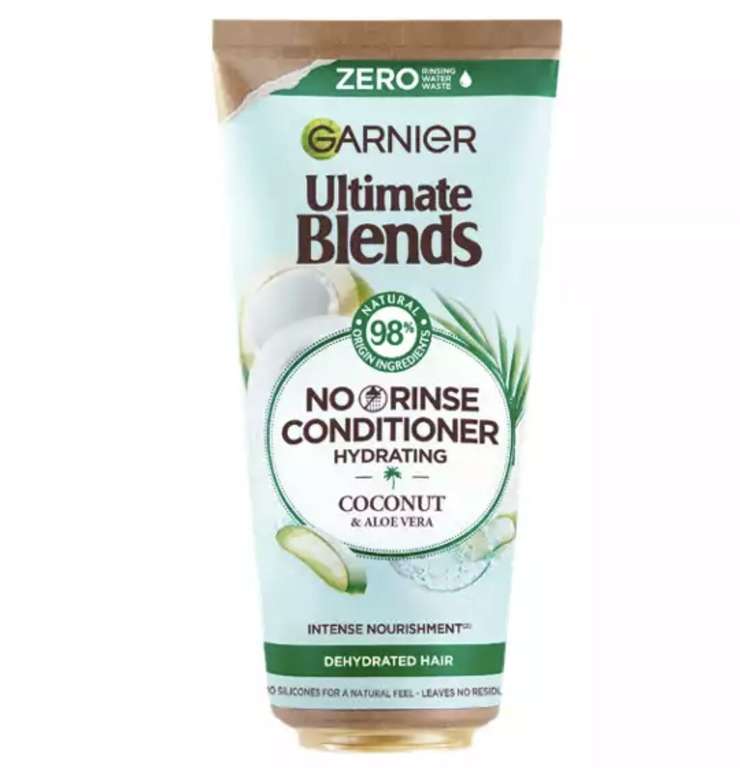 Garnier Ultimate Blends Coconut and Aloe Hydrating No Rinse Conditioner for Normal Hair 200ml