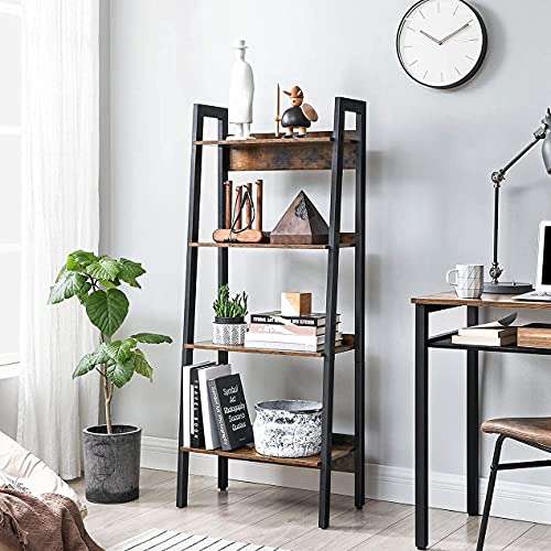VASAGLE Ladder Shelf, 4-Tier Home Office Bookshelf, Freestanding Storage Shelves £42.49 @ Amazon / Dispatches and Sold by Songmics