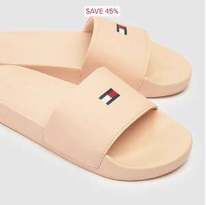 Tommy Jeans printed pool slide in natural for £21.99 + £3 delivery at Schuh