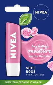 Nivea Soft Rose Lip Balm 4.8g now £1 + Free Collection (Selected stores) @ Wilko