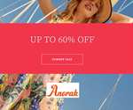 Up to the 60% off the Sale + Extra 20% off for New customers Delivery £3.95 with Code @ Anorak