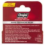 Orajel Dental Gel Rapid Toothache Relief £3.15 with voucher and S&S