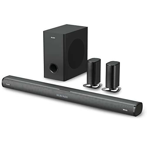 Majority Everest 5.1 Dolby Sound Bar | Wireless Subwoofer I HDMI, Bluetooth £199.95 with voucher - Sold by iZilla / Fulfilled By Amazon
