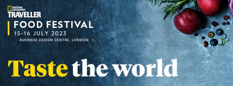 Free tickets to the first 50 people for National Geographic Traveller Food Festival using code