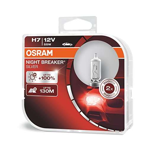 Osram Night Breaker Silver H7 - Extra Bright Halogen Headlamp £10.99 @ Amazon