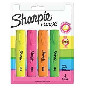 Sharpie Fluo XL Highlighters, Chisel Tip, Assorted Fluorescent £2.50 / £2.38 Subscribe & Save @ Amazon