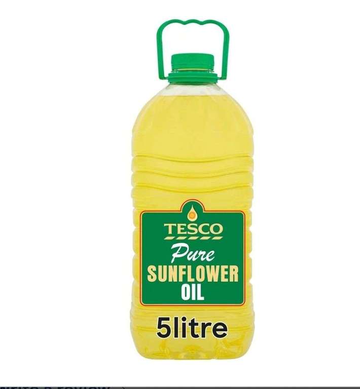 Tesco Pure Sunflower Oil 5 Litre (Clubcard Price)