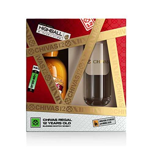 Chivas Regal 12 Year Old Blended Scotch Whisky Glass Gift Set, 70cl - £23.99 @ Amazon
