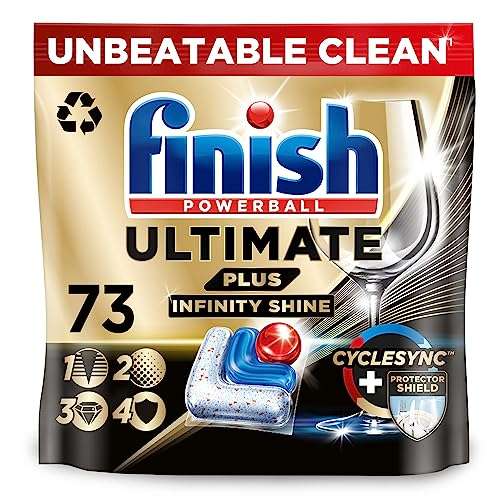 Finish Ultimate Plus Infinity Shine Dishwasher Tablets | Fresh | 73 Dishwasher - £9.10 with Subscribe and Save 25% off voucher