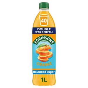Robinsons Double Strength Orange No Added Sugar Squash 1L - Instore Glastonbury