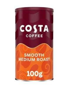 Costa Instant Coffee Smooth Medium Roast or Intense Dark Roast 100G each (Clubcard Price)