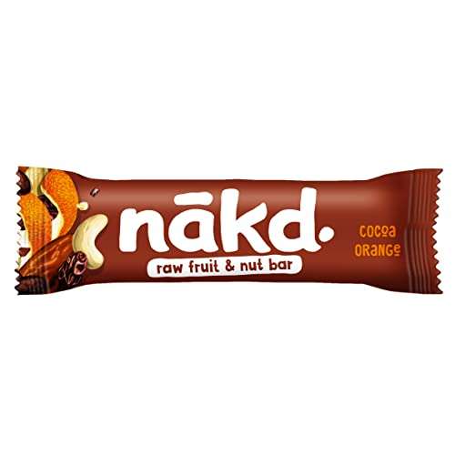 Nakd Cocoa Orange Natural Fruit & Nut Bars - Vegan - Healthy Snack - Gluten Free - 35g x 18 bars £9 @ Amazon