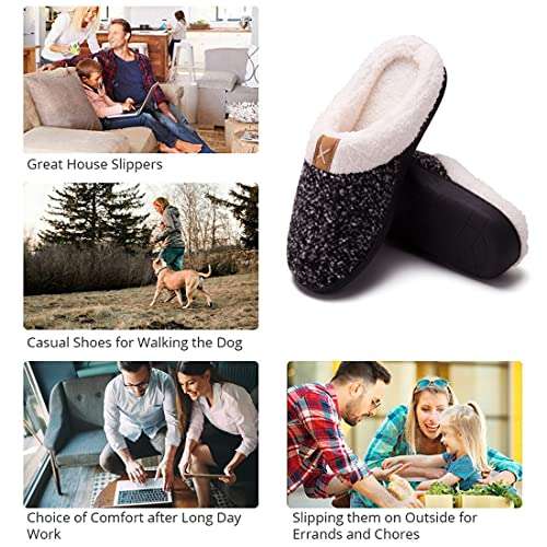 Auranso Mens Memory Foam Slippers - £8.99 (apply 50% voucher before checkout) @ Amazon