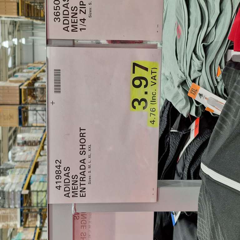 Adidas Entrada Shorts - £4.76 instore @ Costco (Croydon)