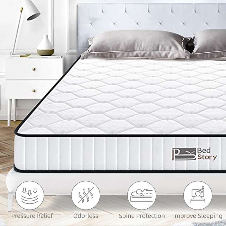 BedStory Medium Firm Mattress for Single Bed 90x190x16cm w/voucher