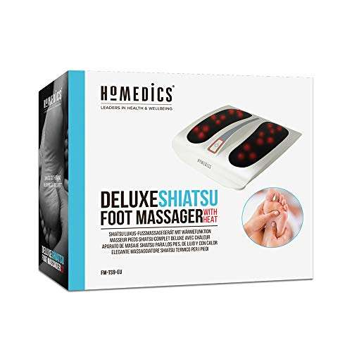 HoMedics Shiatsu Foot Massager with Heat - Deluxe Heated Foot Massager, 6 Rotating Massaging Nodes and 18 Massage Heads - £24.79 @ Amazon