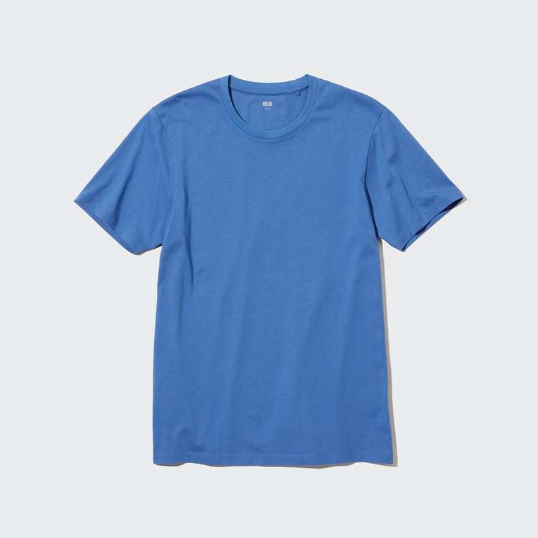 Uniqlo 100% Supima Cotton Crew Neck T-shirt Blue