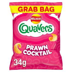 4 Walkers Quavers Prawn Cocktail Grab Bags (34g) - Bradford