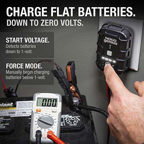 NOCO GENIUS1UK, 1A Smart Car Charger, 6V and 12V Portable Heavy-Duty Battery Charger Maintainer - £28.99 @ Amazon